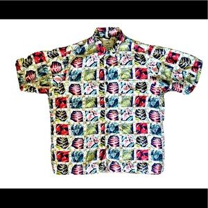Miley Collection By Reyn Spooner Floral Rayon Hawaiian Shirt - Men’s Medium